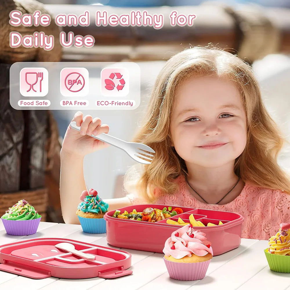 1300ml Premium Bento Lunch Box with Compartments &amp; Cutlery – Leakproof, BPA-Free, and Microwave Safe for Adults and Kids